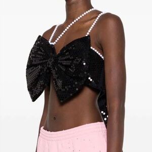 All-In / August Barron Falling Bow Cropped Top
